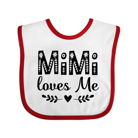 

Inktastic Mimi Loves Me Cute Scandinavian Gift Baby Girl Bib