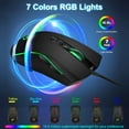 thumbnail image 4 of TSV Gaming Mouse Wired, USB Computer Mouse with 4 Adjustable DPI, RGB Backlit LED, Side Buttons, Ergonomic Optical Mice for PC, Laptop, Windows, Mac, Vista, Linux, Gamer, 4 of 9