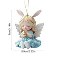 thumbnail image 2 of Summercome Easter Cute Angel Pendant, Winged Bunny Ear Girl Pendant, Cute Acrylic Christmas Tree Ornament, for Easter Party Decorations, 2 of 7