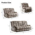 thumbnail image 2 of Bonzy Home Recliner Chairs Living Room Furniture Set Adjustable Backrest, Manual Recliner Chair, Loveseat and 3 Seat Recliner Sofa Couch Set for Living Room, 2 of 9