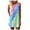 Blue, variant on Dyfzdhu Summer Dresses for Women Casual Tie Dye Round Neck Sleeveless T Shirt Dress Beach Tank Mini Dress Blue