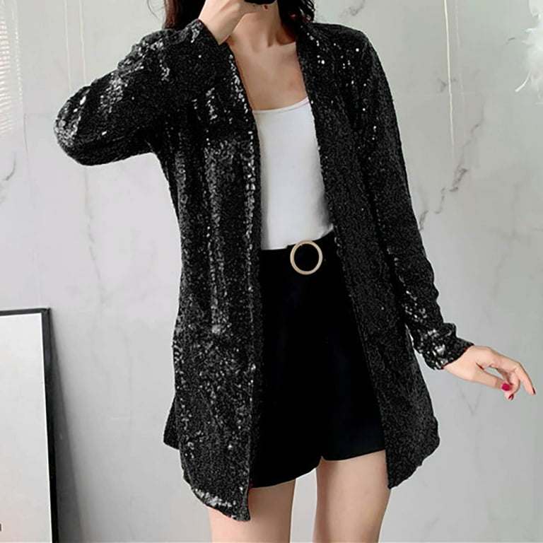 Sequin winter coat top