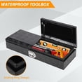 thumbnail image 4 of Aluminum Truck Bed Tool Box, Waterproof Lockable Storage Heavy Duty Toolbox for Pickup Beds, RVs & Trailers, Secure Organizer with Side Handles & Gas Strut Lid, 4 of 7