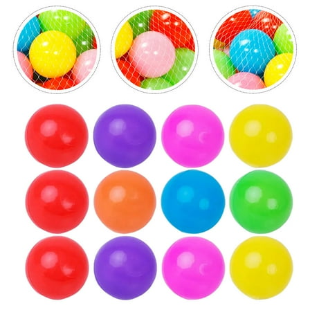 Luxshiny 100Pcs Plastic Balls Assorted Color for Counting at Baby Playhouse