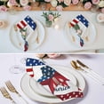 thumbnail image 2 of Cloth Napkins Set of 2 - 20x20 Inches, Independence Day Washable Reusable Table Napkins, Blue Red Star American Flag Striped Soft & Absortbent Dining Napkin for Party Wedding Hotel Restaurant, 2 of 8