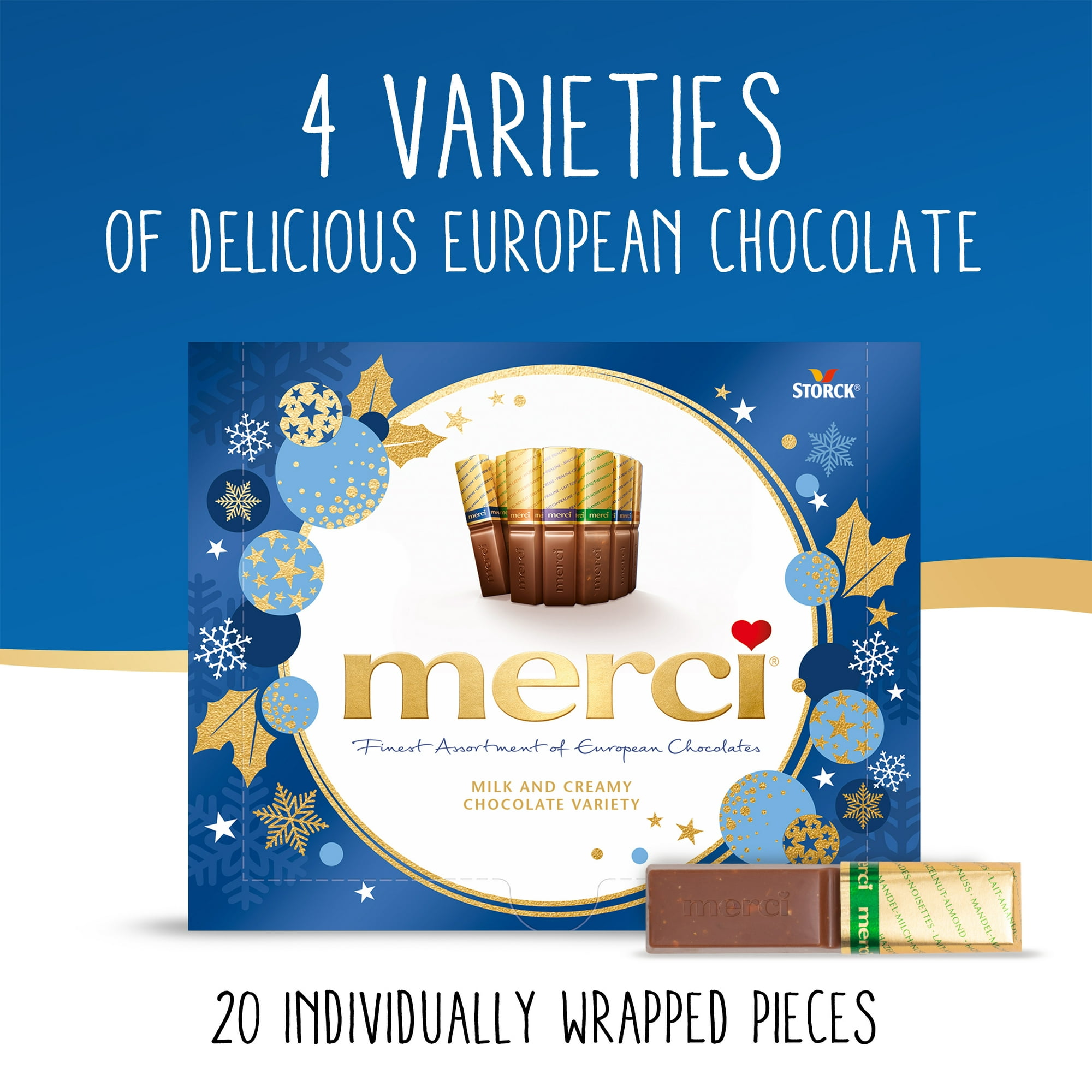 merci Milk Assorted Holiday Chocolate Candy, 8.8oz