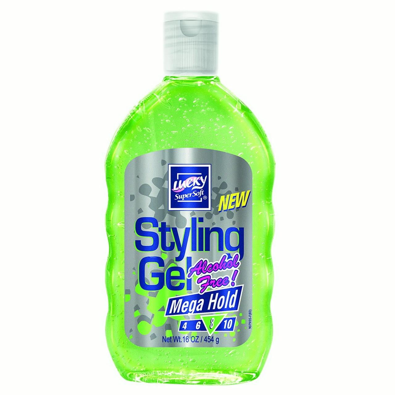 Lucky Super Soft Styling Gel, Mega Hold, 16 Oz
