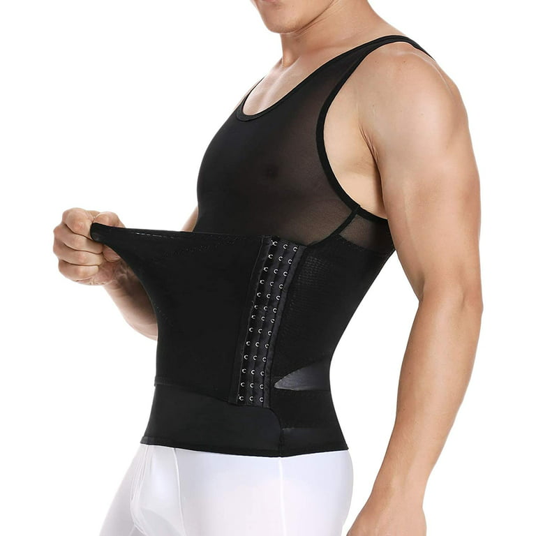 VASLANDA Men Body Shaper Slimming Vest Compression Shirts Tummy Control  Tank Top Belly Slimmer Underwear