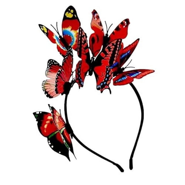 Fiudx Diadema de Mariposas, Elegante Tocado para El Cabello, Diseño Suave y Cómodo, Exquisito Estampado Floral, Ideal para Fiestas, Cosplay y Bodas. Un Accesorio de Moda para Mujeres y Niñas.