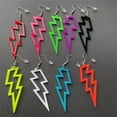 thumbnail image 7 of Acrylic Exaggerated Lightning Earrings Statement Punk Retro Geometric Delicate Neon Personalized Earrings Accessory Jewelry for Women, 7 of 7