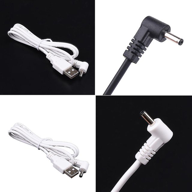 Usb macho a 90 grados, 3,5 mm x 1,35 mm, conector macho de alimentación CC, cable de 5 V, 100 cm/3,3 pies