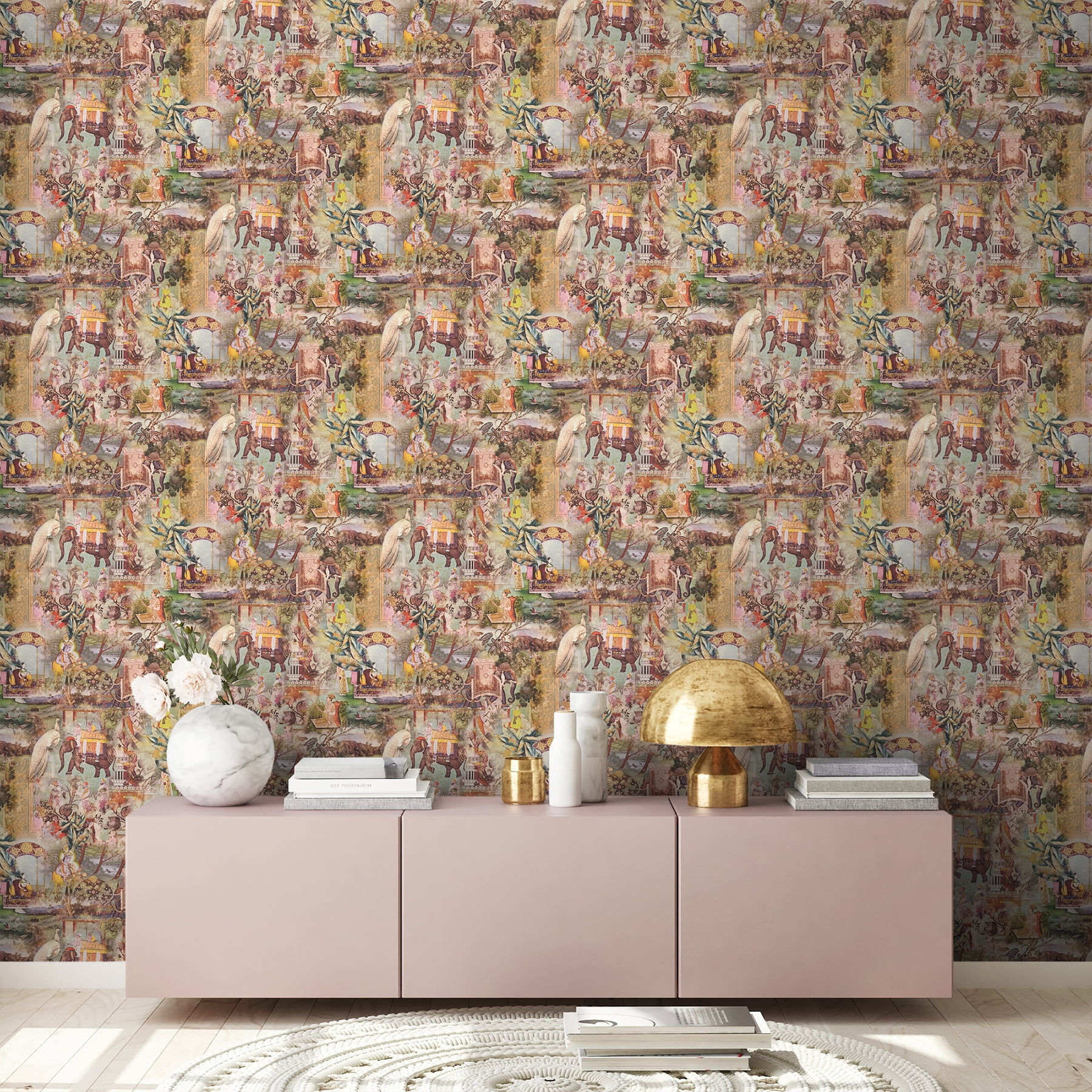 AS Creation Fenmore Olive Indian Safari Wallpaper