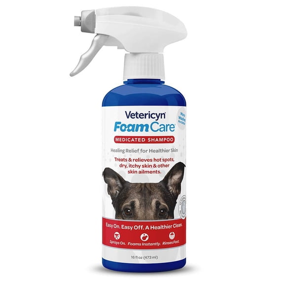 Champú medicinal para perros Vetericyn FoamCare hipoalergénico 473 ml