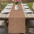 thumbnail image 4 of Vintage Brown Cotton Linen Rectangle Table Runners 13"x90", Modern Art Farmhouse Solid Color Coffee Table Runner Dresser Scarves Luxury Table Runners for Wedding Party Banquet Dinner Decor, 4 of 8