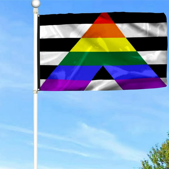 Bayyon LGBT Ally Pride Month Grommet Flag Banner with Grommets 3x5Feet Man cave Decor