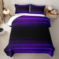 thumbnail image 2 of Erosebridal Neon Gradient Striped Bed Spread Queen for Boys Men, Purple Streak Print Queen Coverlet Set, 3pcs, 2 of 7