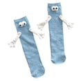 thumbnail image 3 of Par de Calcetines 3D MagSoxBlue 2Pares Azul 5-9.5US Animados Calcetines Tubo Medio Magnéticos Poliéster., 3 of 5