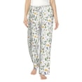 thumbnail image 2 of Picia Watercolor Wildflower 2 Womens Soft Woven Cotton Elastic Waistband Sleep Pajama Pant Lounge Sleep Pant With Pockets And Drawstring-X-Large, 2 of 9