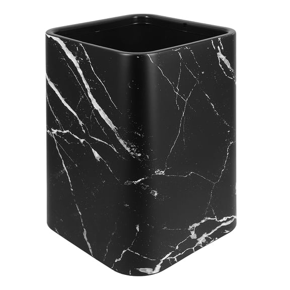 Worgeous Contemporary Marble Trash Can Bathroom Trash Can Kitchen Wastebasket No Lid Double Layer Waste Basket for Home and Office Decor