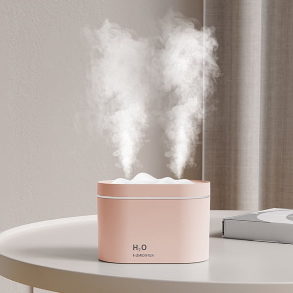 Humidifiers for Bedroom Skegnu Desktop Humidifier 800ML Humidifier Double Nozzle Humidifiers Diffuser USB Aroma Diffuser With Coloful Light Desktop Humidifier on Clearance
