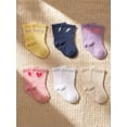 thumbnail image 2 of Gerber Baby Girl Jersey Wiggle Proof Crew Socks, 3-Pack, Sizes 0/6 Months - 6/12 Months, 2 of 7