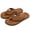 Khaki, variant on Men's Leather Thong Sandals Casual Comfort Flip Flops