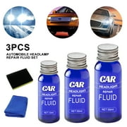 Willstar Car Headlight Repair Fluid Scratch Remover Safe Headlight Maintenance Liquid Restore Clarity for UV Protection Vehicles Polishing Improve View