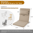 thumbnail image 3 of DONAMA Adirondack Chair Cushion High Back - Waterproof With Ties - Beige 47 x 22 in, 3 of 8
