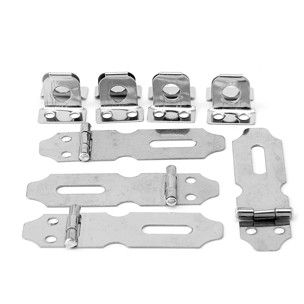 5X Stainless Steel Home Drawer Door Safety Padlock Latch Hasp Staple Parts JH 