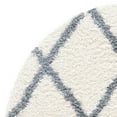 thumbnail image 3 of SAFAVIEH Venus Quincy Geometric Trellis Shag Area Rug, Ivory/Grey, 6'7" x 6'7" Round, 3 of 5
