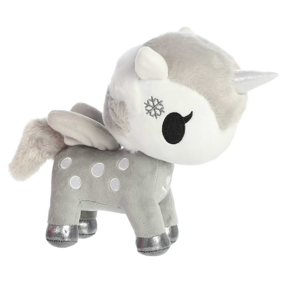 Aurora - Small Grey tokidoki - 7.5" Toki Mochi Sky Unicorno Snowballs - Enchanting Stuffed Animal