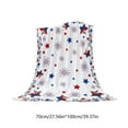thumbnail image 3 of Yhmxh 4th of July Patriotic Throw Blanket, Independence Day American Flag Decorative Sofa Blanket Red and Blue Stars Design Soft Warm Blanket for Memorial, Labor Day, Bed, Living Room Decor, 3 of 6