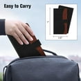 thumbnail image 4 of Neighborly Nook Checkbook Cover for Personal Checkbook, RFID Blocking Big Capacity Standard Register Duplicate Checks with Pen Holder, Cards Slots (Black and Brown), 4 of 8