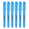 thumbnail image 1 of Blue Highlighter, 6 Pack High Lighters No Bleeds Highliters Pens Neon Clear View Bright Quick Dry Pocket Marker Pen Sticks Chisel Tip Cute for Books Office Adults Classroom, 1 of 6