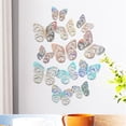 thumbnail image 5 of Dengmore Gift 12PCS 3D Metal Texture Hollow Butterfly Wall Sticker Multicolor, 5 of 6