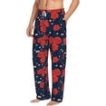thumbnail image 6 of Salouo Rose Flower Print Pajama Pants for Men, Lounge Pants Elastic Waistband Casual Men's sleepwear Loungewear Sleep Pajama Pant -X-Large, 6 of 7