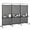 Grey, variant on GOFLAME 3 Panel Room Divider with Storage Shelves, 6FT Folding Privacy Screen with Lockable Wheels, Portable Rolling Wall Divider, Freestanding Partition Screen for Room Separation, Grey