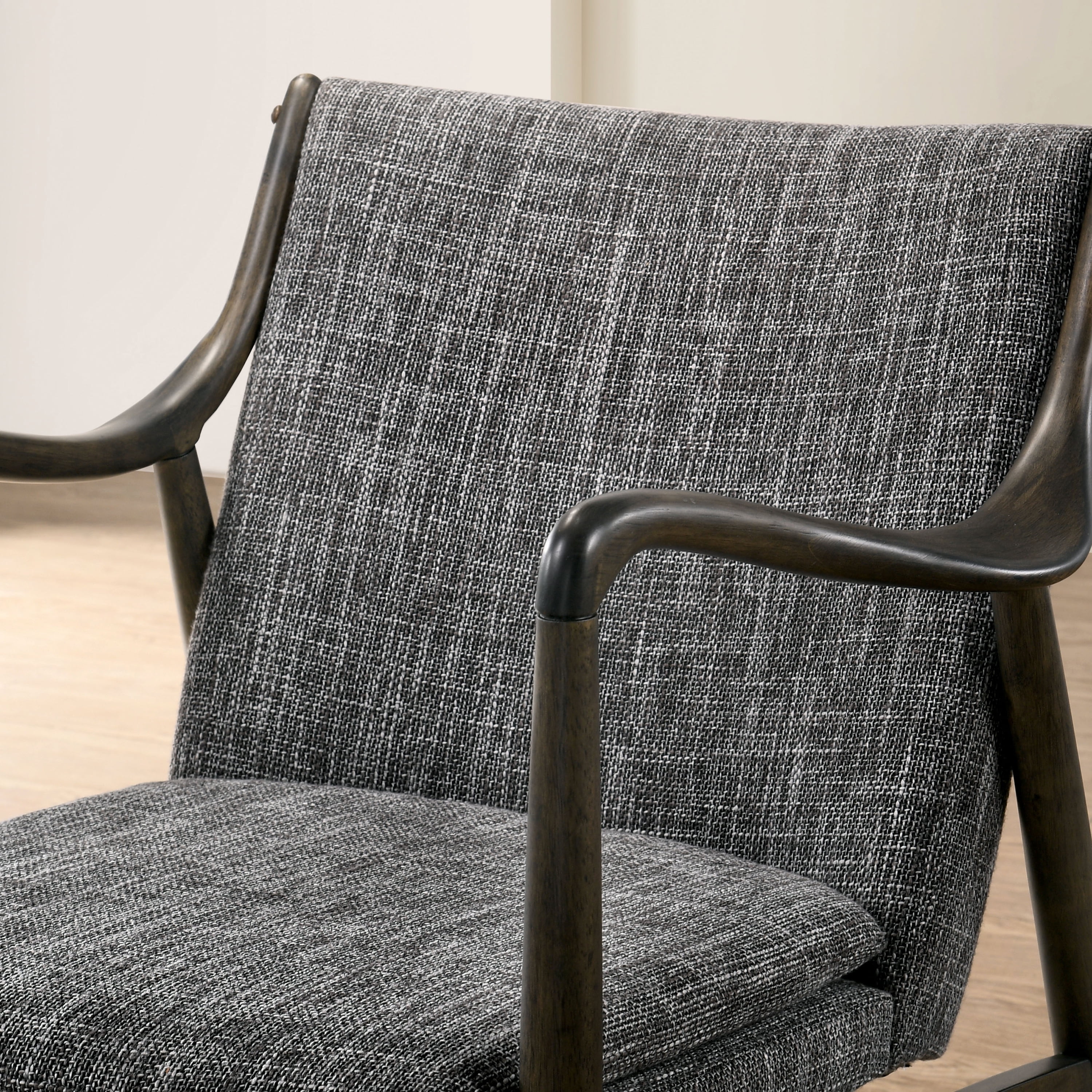 Furniture of America Mid-Century Fabric Thierry Accent Chair, Gray