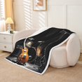 thumbnail image 2 of Erosebridal 3D Guitar Throw Blanket for Couch, Pop Music Plush Blanket, Musical Instrument Decor, 2 of 6