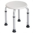 thumbnail image 6 of Jaxpety Round Shower Stool with Adjustable Height for Elderly and Disabled W/ Aluminium Alloy Legs, White, 6 of 13