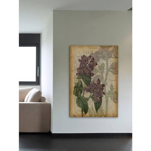 Marmont Hill "Fucshia Flowers II" Painting Print on Wrapped Canvas