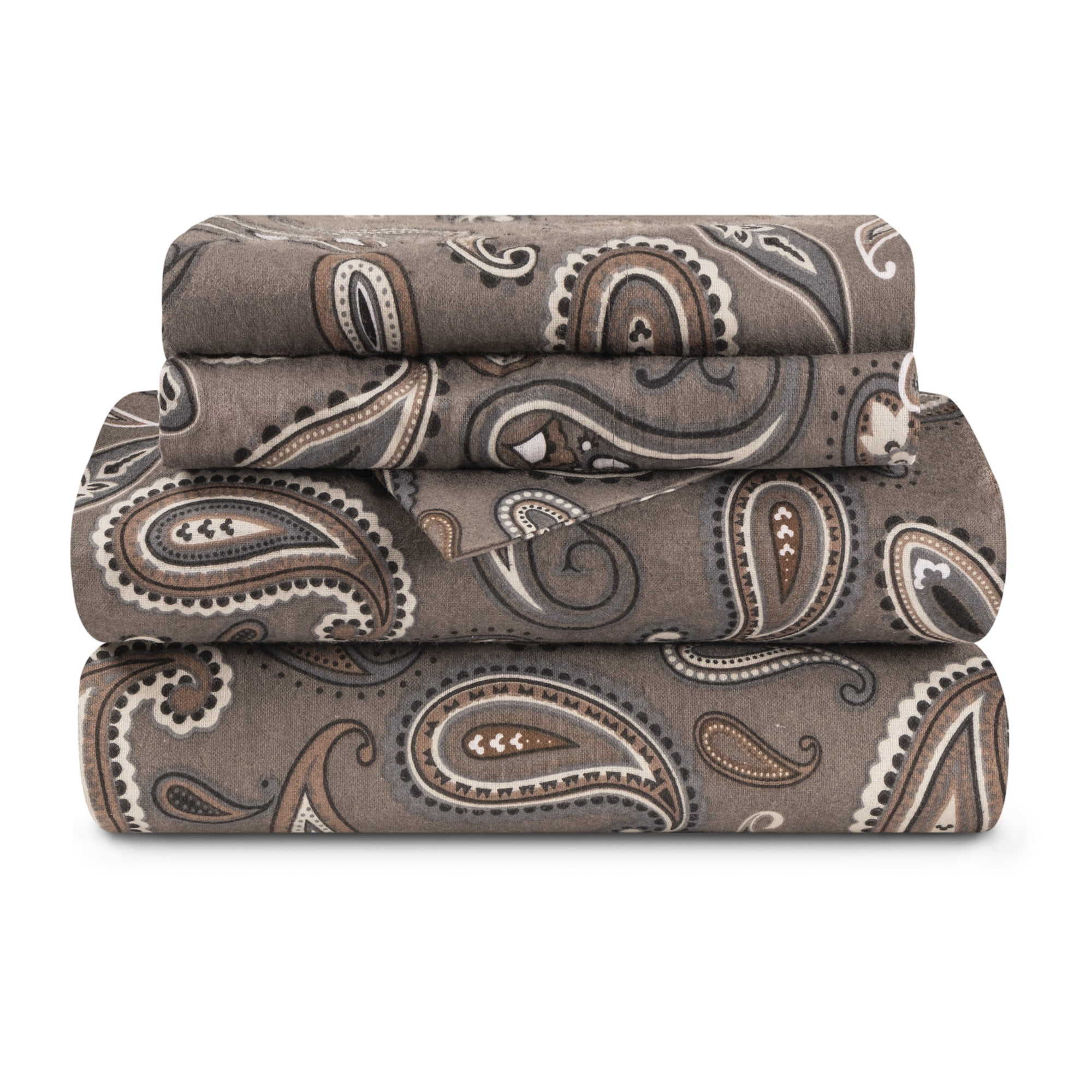 Cotton Flannel Paisley Pattern Sheet Set by Superior 