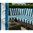 thumbnail image 7 of Soimoi Printed Waterproof Taffeta Fabric - Blue Stripe Print | 56" Wide | For Outdoor Cushions, Awnings, Table Covers & Upholstery Projects, By 5 Yard, 7 of 7
