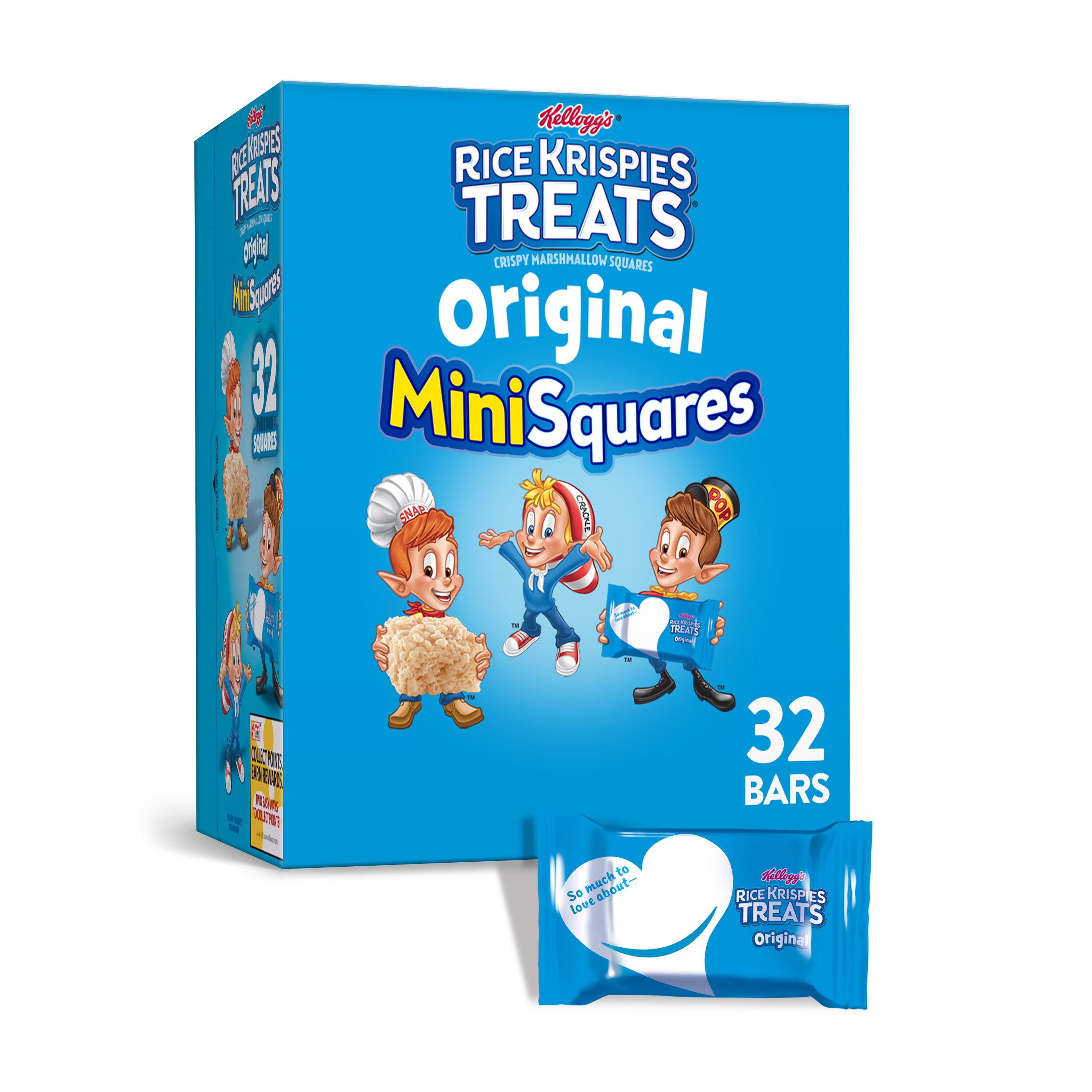 Kellogg's Rice Krispies Treats Mini Squares, Crispy Marshmallow Squares, Original, Single Serve