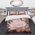 thumbnail image 2 of Designart "Lotus Of Wisdom Pink Buddhism" Buddhism Bedding Covert Set - Traditional Pink Spiritual Bed Set With 2 Shams, 2 of 6