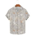 thumbnail image 1 of Styesk T-Shirts pour Hommes Mode Décontractée Imprimé Feuille Manches Courtes Chemise à Col, 1 of 5
