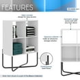 thumbnail image 3 of Techni Mobili Allure 2-Tier Modern Geometric Bookcase, White RTA-983BC-WHT, 3 of 11