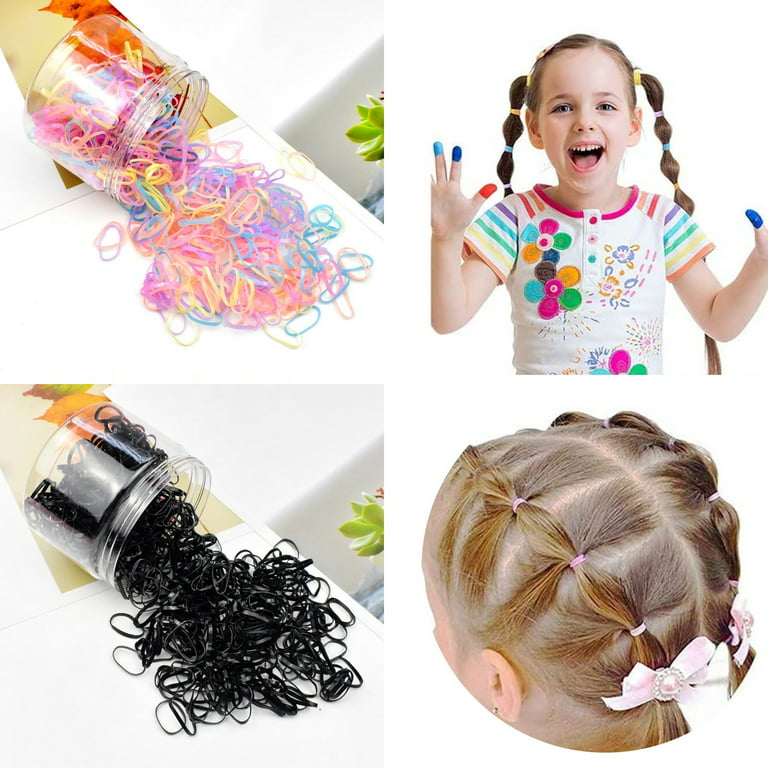  2500pcs Small Rubber Bands For Hair Elastics Colorful Hair  Ties for Girls Kids Soft No Damage Hair Rubber Bands for Baby Toddler Hair  Bands For Braids : Beauty & Personal