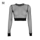 thumbnail image 1 of Camiseta Malla Manga Larga Sexy Top Verano Mujer Clubwear Trajes De Red, L Inevent AP001485-01, 1 of 7