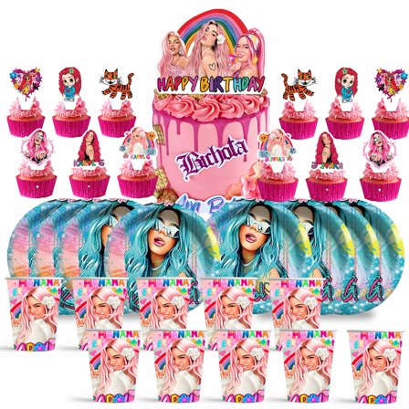 Karol G Birthday Cups Party Supplies Plates Decorations Cake Topper Decor